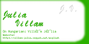 julia villam business card